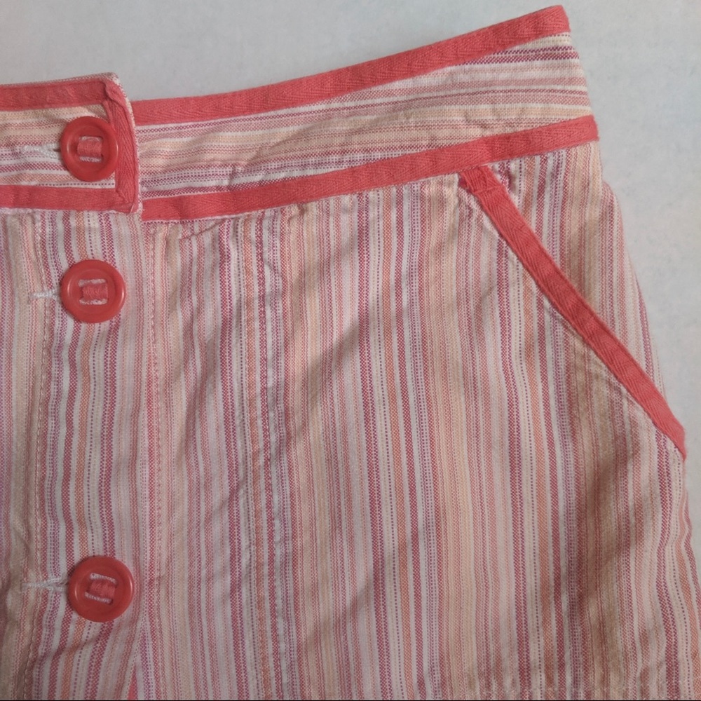 Liz Claiborne buttoned striped skort